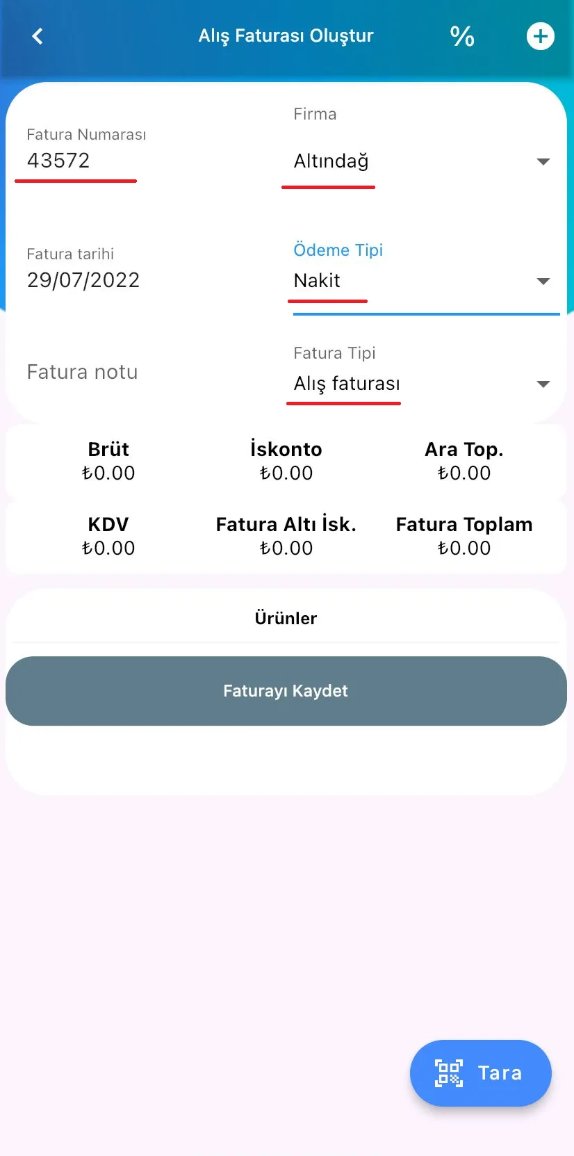 Mobil - Alış Faturasına Listeden Ürün Nasıl Eklenir? Mobil - Alış Faturasına Listeden Ürün Nasıl Eklenir?
