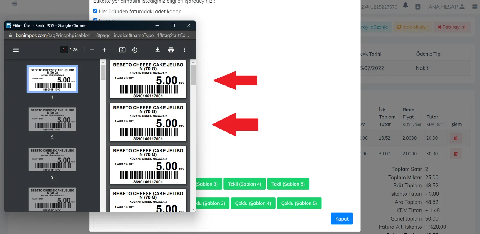 Web - Alış Faturasında Etiket Nasıl Üretilir? Web - Alış Faturasında Etiket Nasıl Üretilir?