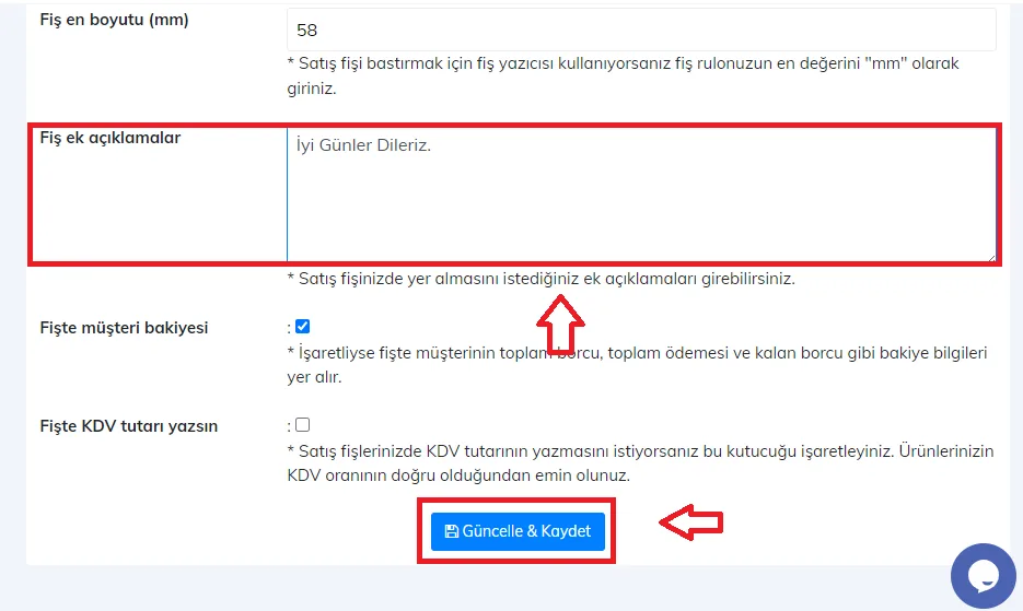 Web - Satış Fişine Ek Açıklamalar Nasıl Yapılır? Web - Satış Fişine Ek Açıklamalar Nasıl Yapılır?