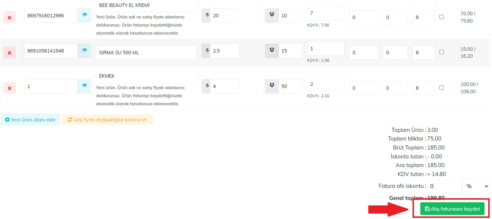 Web - Alış Faturasına Excel ile Ürün Nasıl Eklenir? Web - Alış Faturasına Excel ile Ürün Nasıl Eklenir?