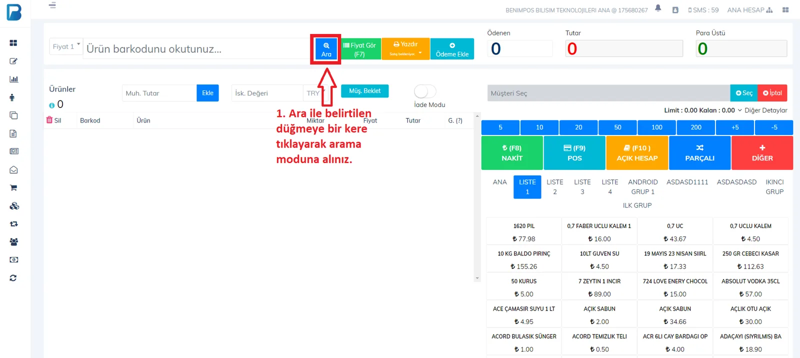 Web - Satış Sayfasında Ürün Adı ile Arama Nasıl Yapılır? Web - Satış Sayfasında Ürün Adı ile Arama Nasıl Yapılır?