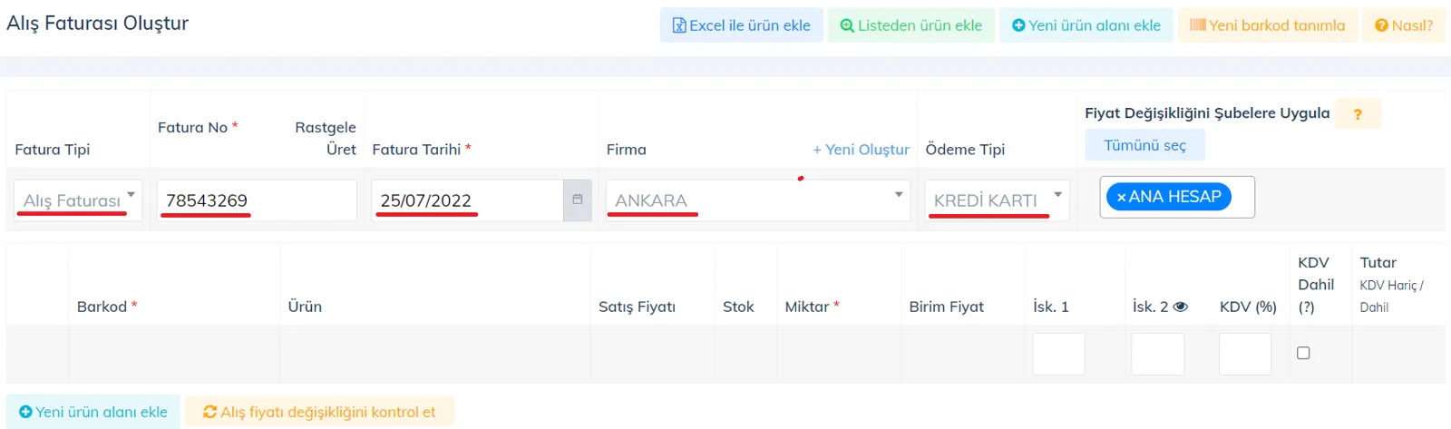 Web - Alış Faturasına Koli Ürün Nasıl Eklenir? Web - Alış Faturasına Koli Ürün Nasıl Eklenir?