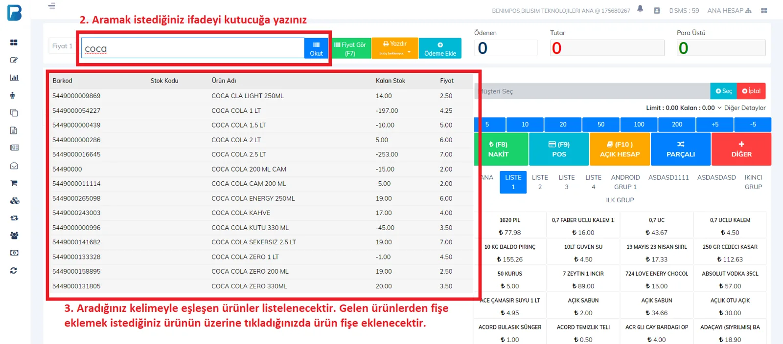 Web - Satış Sayfasında Ürün Adı ile Arama Nasıl Yapılır? Web - Satış Sayfasında Ürün Adı ile Arama Nasıl Yapılır?