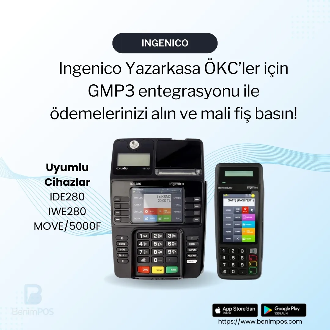 Entegrasyonlar - Ingenico Yazarkasa ÖKC GMP3 Entegrasyonu Entegrasyonlar - Ingenico Yazarkasa ÖKC GMP3 Entegrasyonu