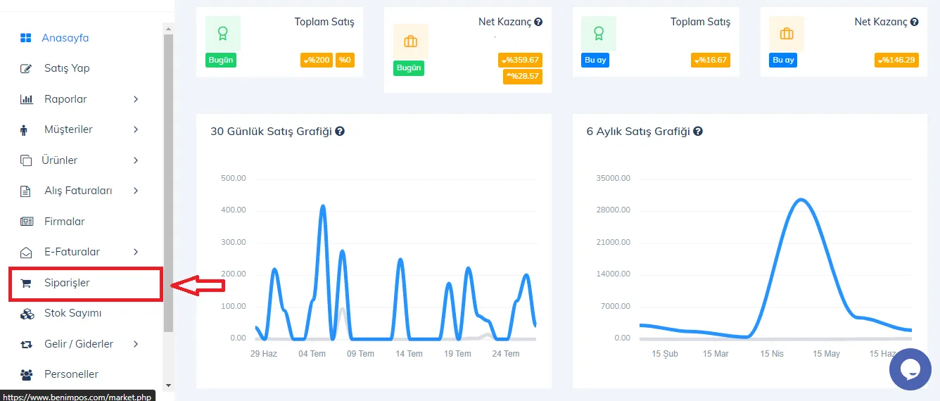 Web - Oluşturulan Sipariş Nasıl Yazdırılır?