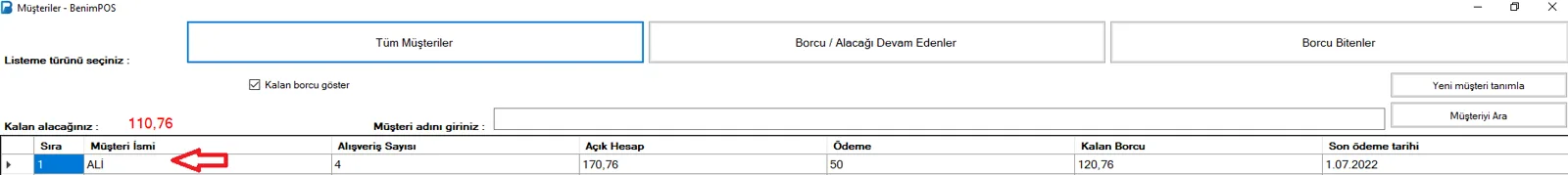 Masaüstü - Personel Hesabıyla Müşteri Görüntüleme, Ödeme/Borç Ekleme Nasıl Yapılır?