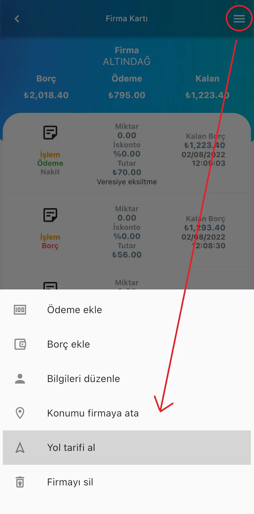 Mobil - Firmanın Yol Tarifi Nasıl Alınır?