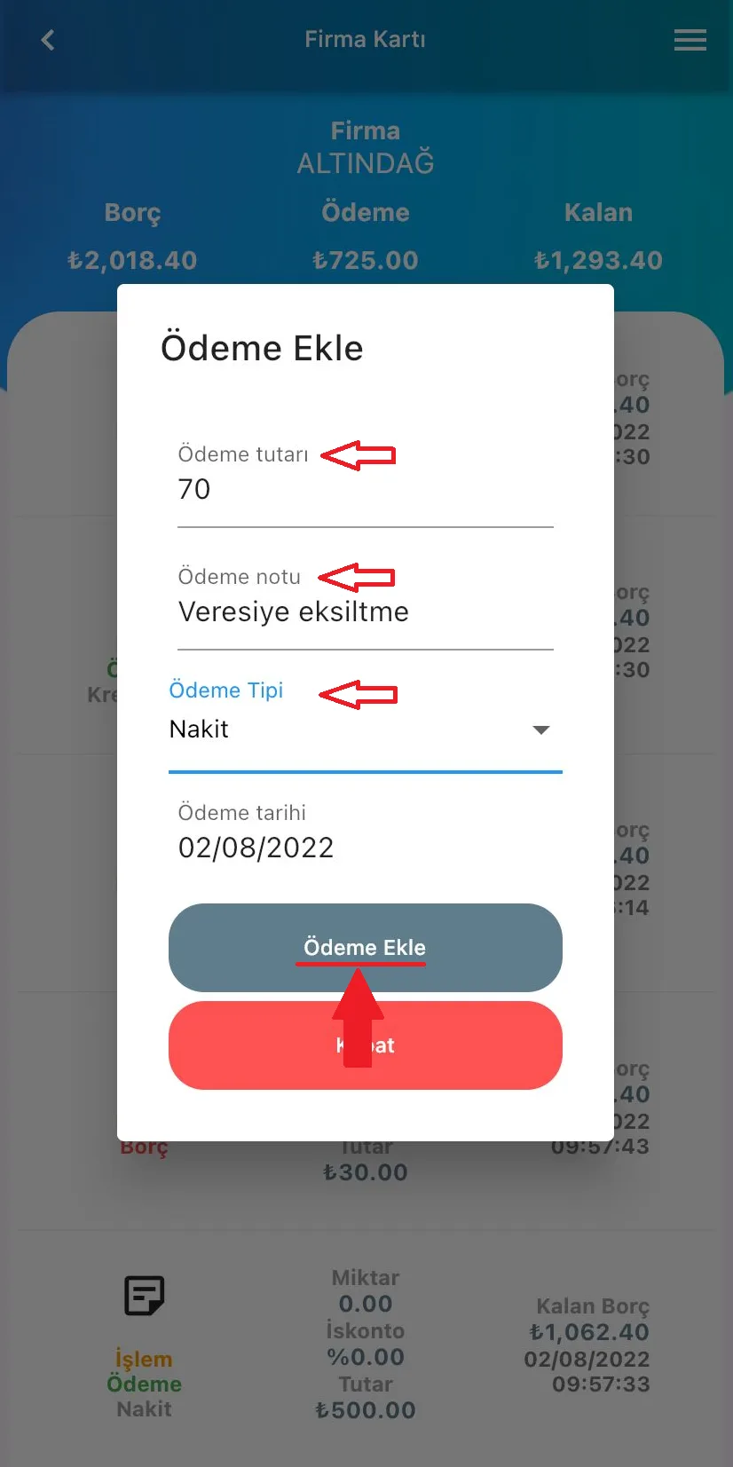 Mobil - Firmaya Ödeme Nasıl Eklenir?