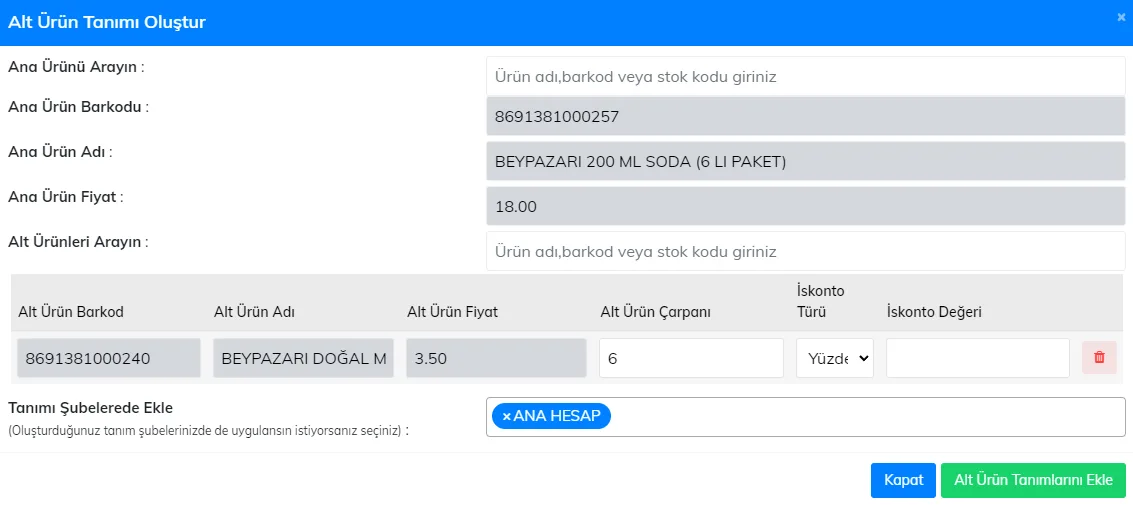 Web - Alt Ürün Tanımı Nasıl Yapılır? Koli, Kutu, Paket ve Adet İlişkisi Nasıl Kurulur? Web - Alt Ürün Tanımı Nasıl Yapılır? Koli, Kutu, Paket ve Adet İlişkisi Nasıl Kurulur?