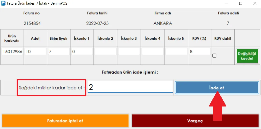Masaüstü - Alış Faturasında İade Nasıl Oluşturulur? Masaüstü - Alış Faturasında İade Nasıl Oluşturulur?