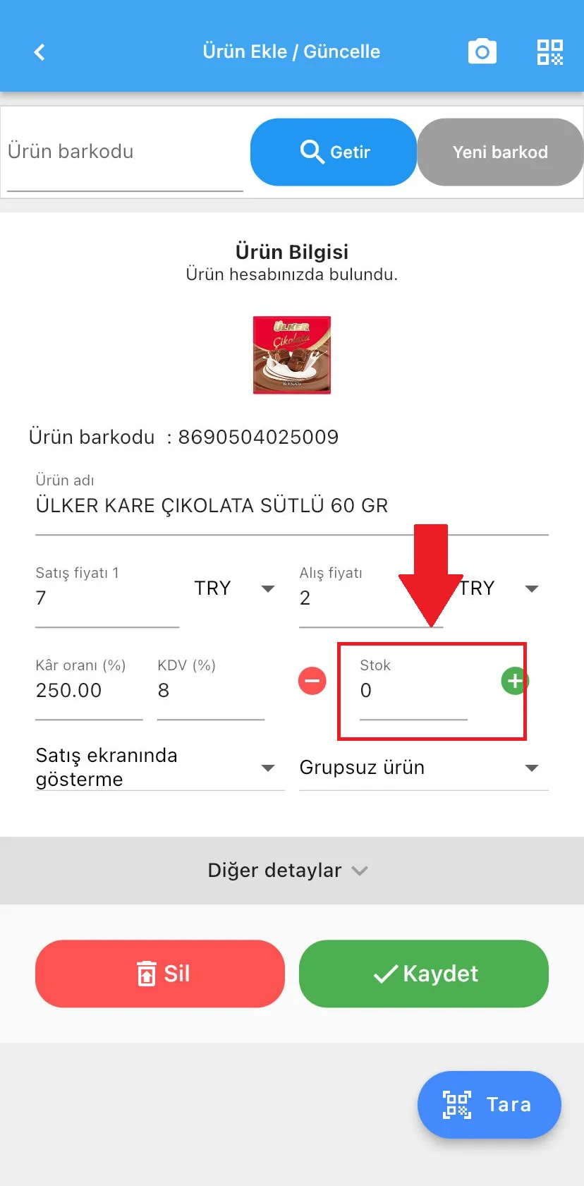 Mobil - Alış Faturasında Yer Alan Ürünler Nasıl Silinir?
