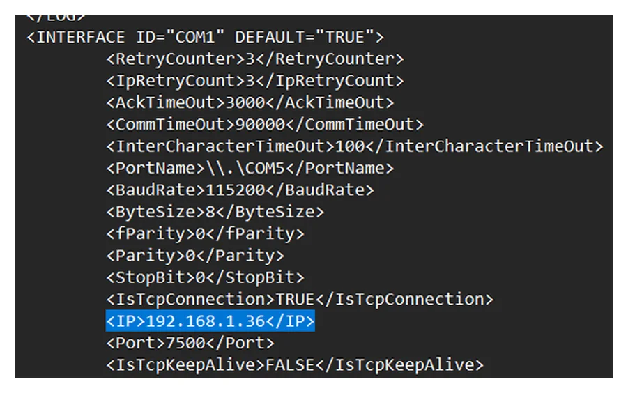 GMP3 dosyasında IP satırı