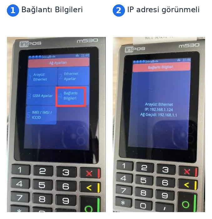 inPOS: Bağlantı Bilgileri