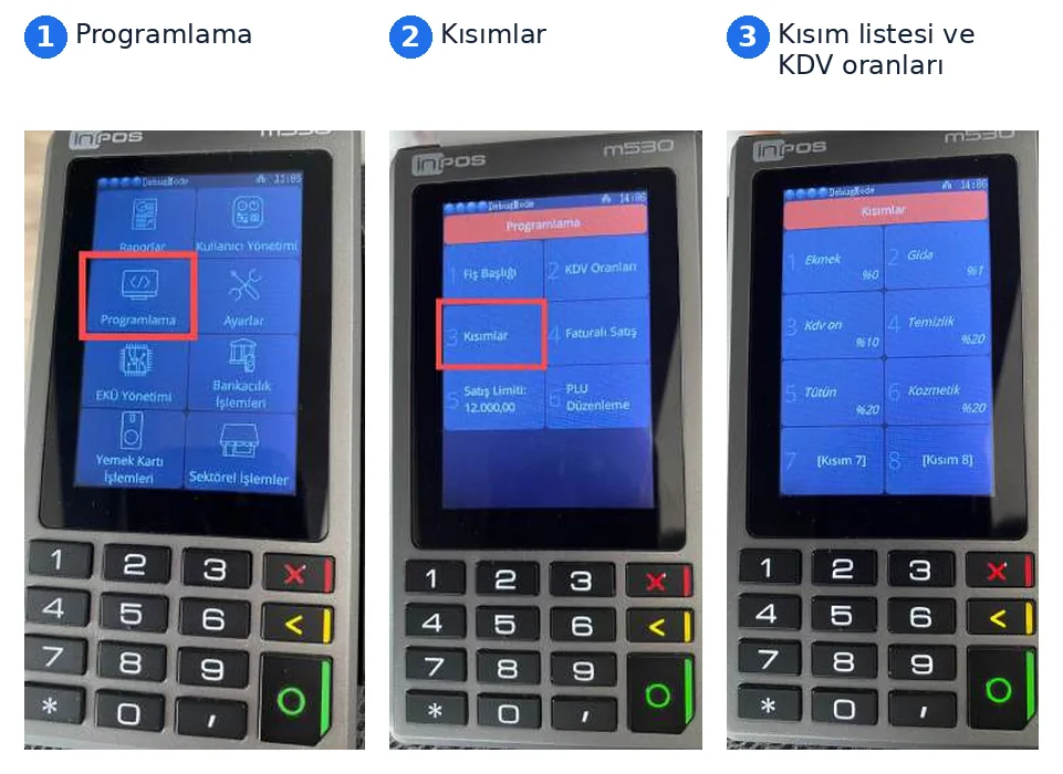 inPOS: Programlama › Kısımlar