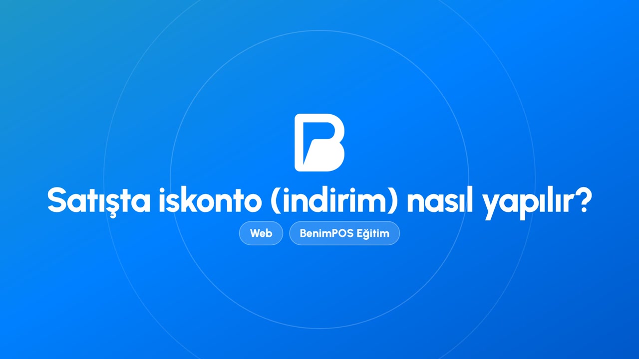 Satışta İskonto (İndirim) Nasıl Yapılır? | BenimPOS Web Eğitimi