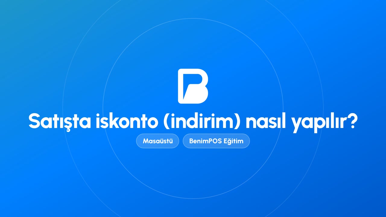 Satışta İskonto (İndirim) Nasıl Yapılır? | BenimPOS Masaüstü Eğitimi